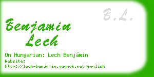 benjamin lech business card